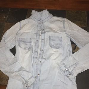 Denim button up